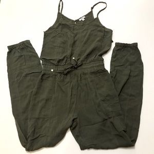 army green pant romper/jumpsuit